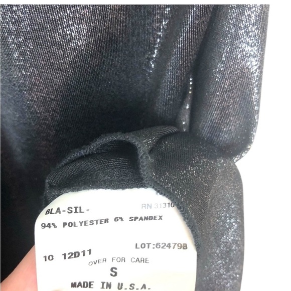 BCX - Dark Grey Metallic Silver Futuristic Shiny Vibrant Tank Top Women’s SZ S - Picture 6 of 8